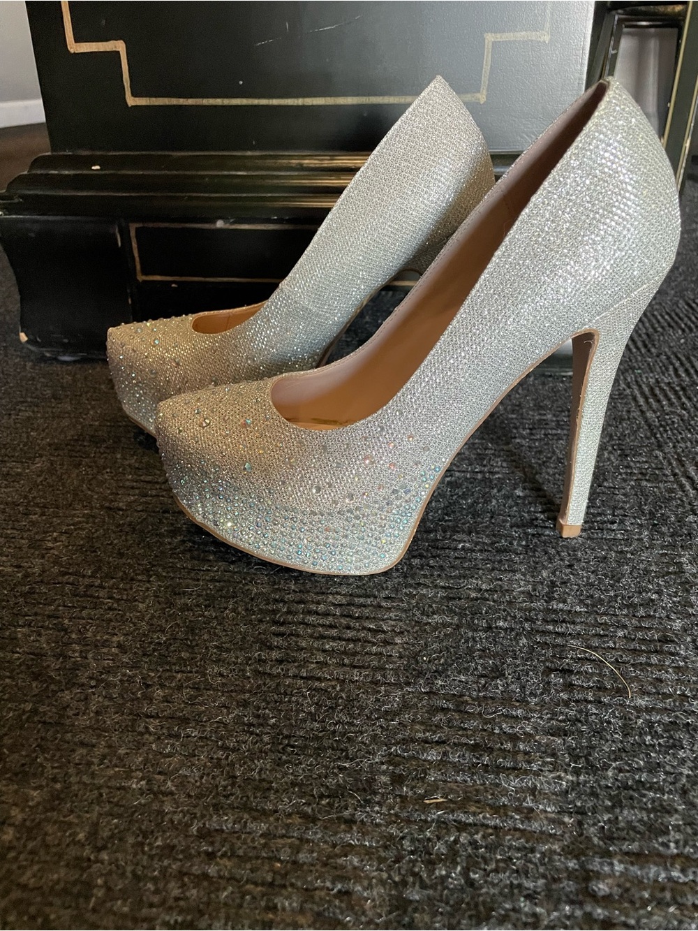 Sparkling / Rhinestone Silver Women's High Heel Pumps